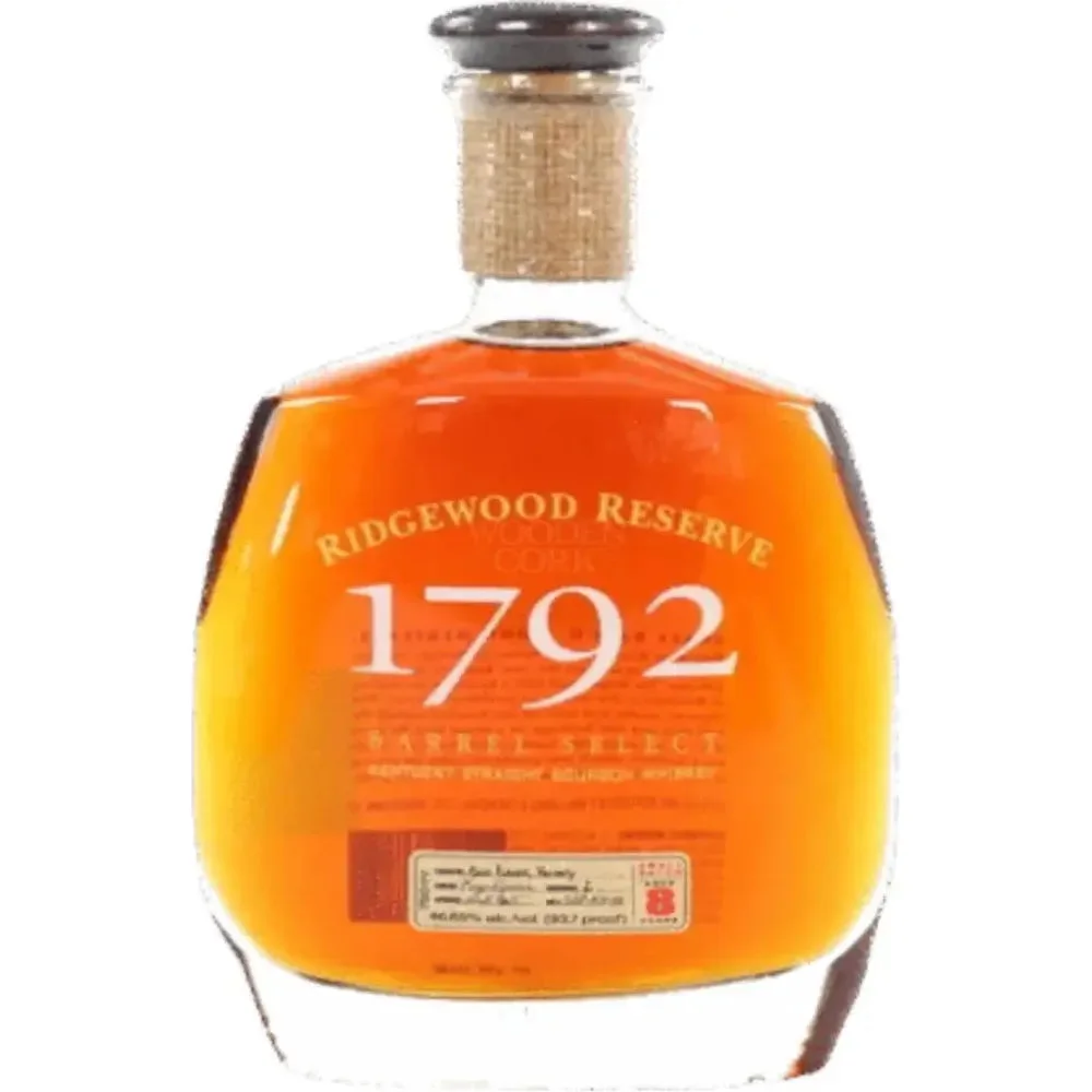 1792 Ridgemont Reserve Barrel Select 8 Year Old Kentucky Straight Bourbon Whiskey (Lawsuit Bottle) — 1792
