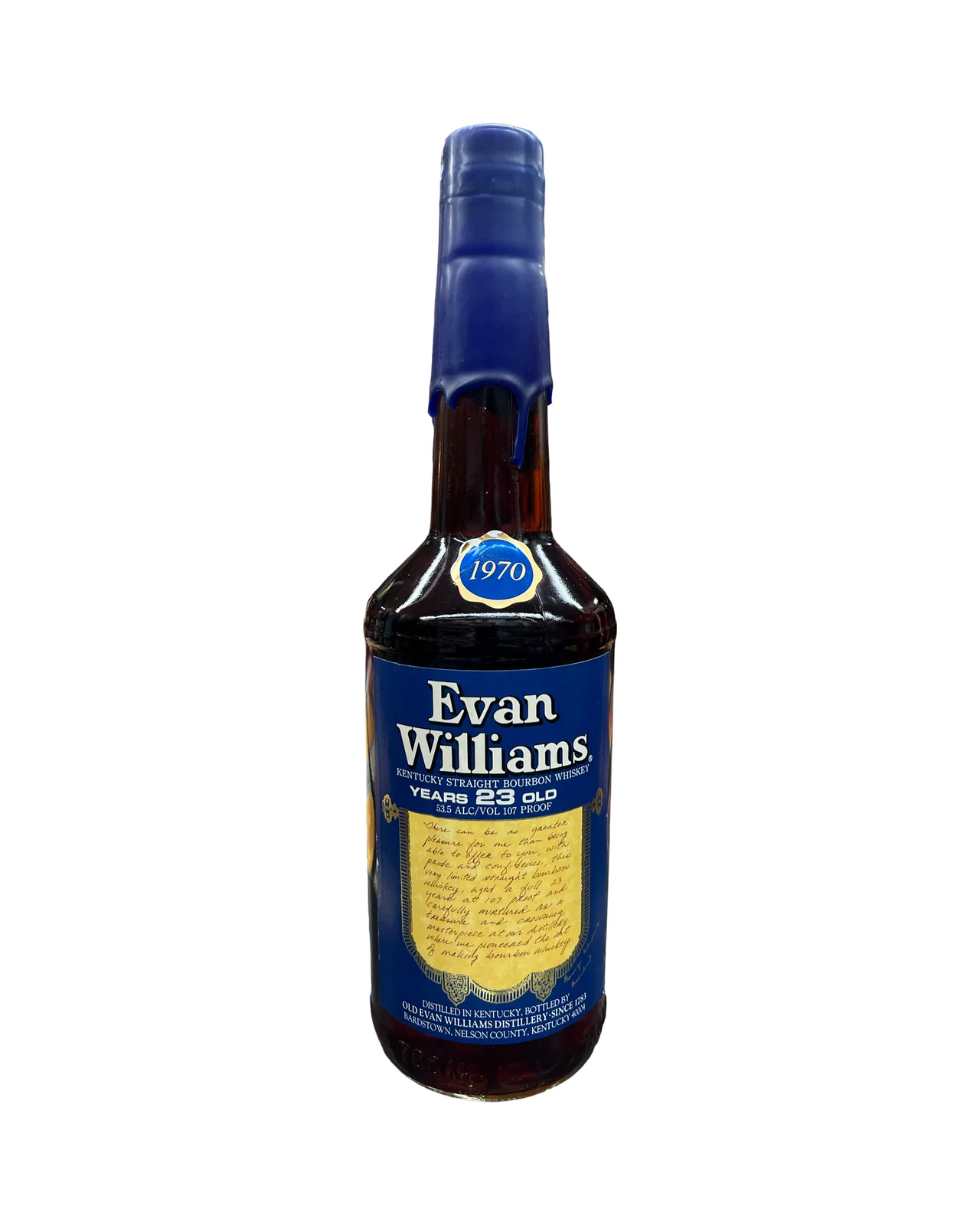 1970 Evan Williams 23 Year Old Kentucky Straight Bourbon Whiskey 750ml — Evan Williams