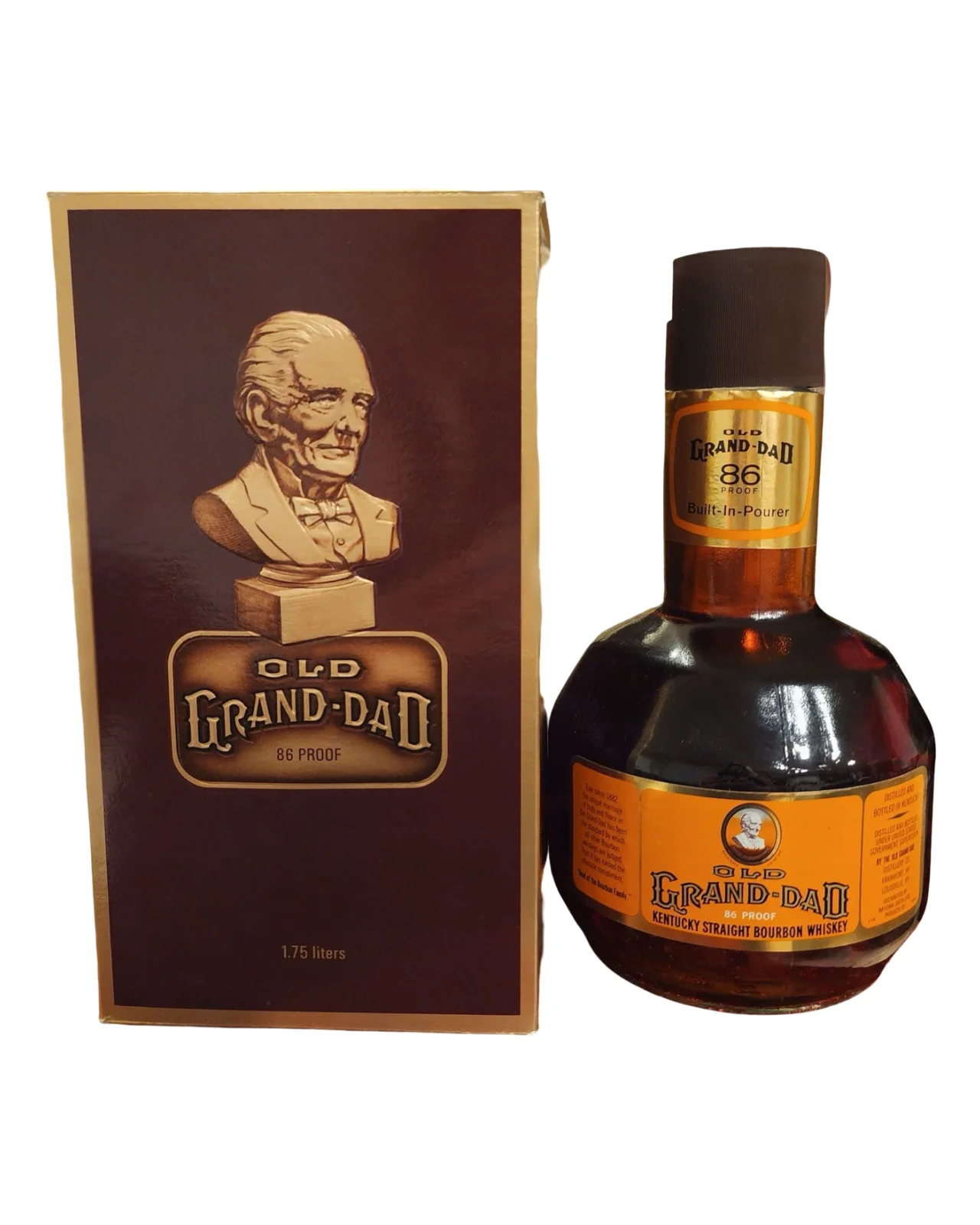 1970 Old Grand Dad Bowling Ball Kentucky Straight Bourbon Whiskey 1.75Lt With Box — Old Grand Dad