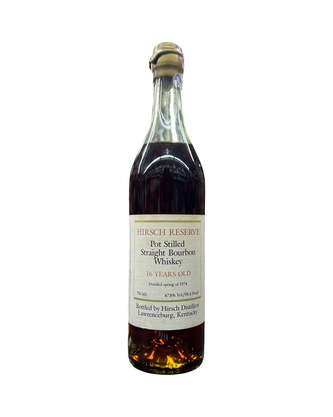 1974 A.H. Hirsch Reserve 16 Year Old Straight Bourbon Whiskey Gold Wax 750ml — A.H. Hirsch