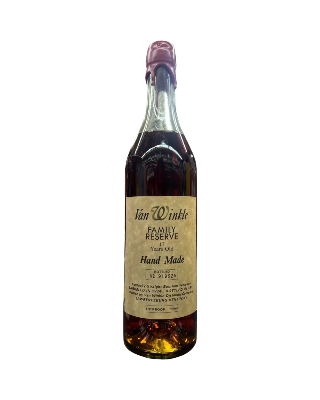 1974 Old Rip Van Winkle Pappy Van Winkle's Family Reserve 17 Year Old Kentucky Straight Bourbon Whiskey 750ml — Pappy Van Winkle