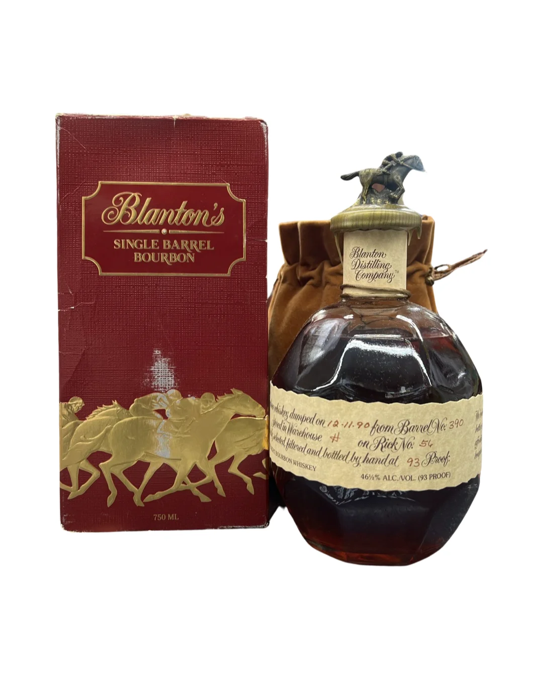 1990 Blanton's The Original Single Barrel Kentucky Straight Bourbon Whiskey 750ml — Blanton's