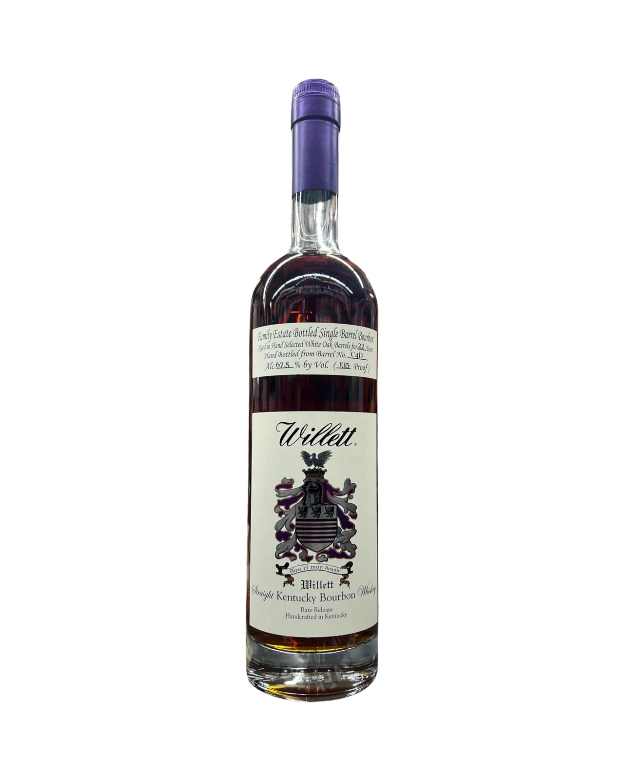 2015 Willett Family Estate Bottled Single Barrel 22 Year Old Barrel No. C4D Kentucky Straight Bourbon Whiskey 750ml — Willett