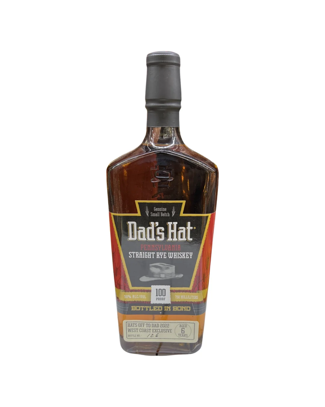 2022 Dad's Hat Bottled In Bond Straight Rye Whiskey 750ml — Dad's Hat