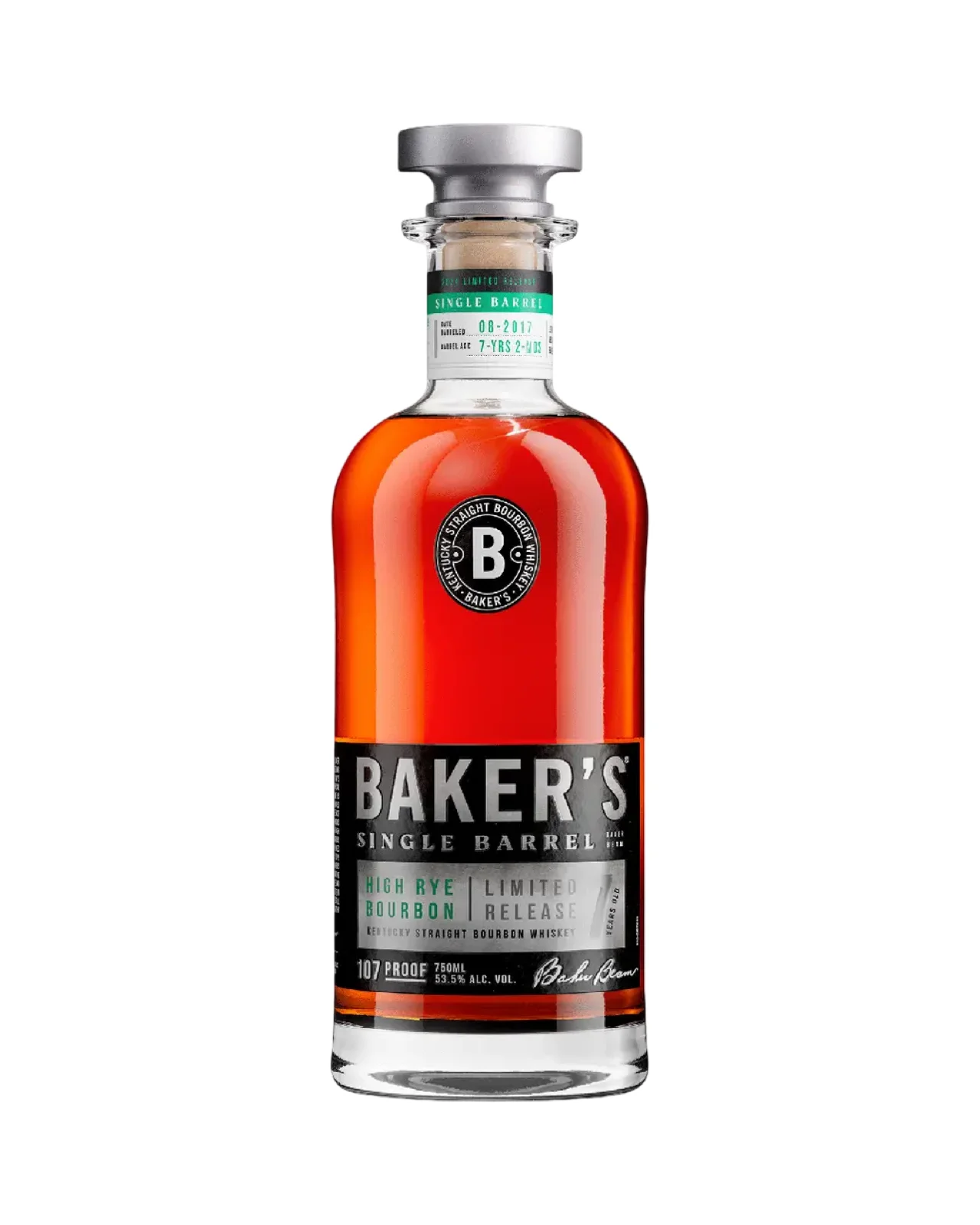 Baker's Single Barrel High Rye 7 Year Old Kentucky Straight Bourbon Whiskey 750ml — Baker's