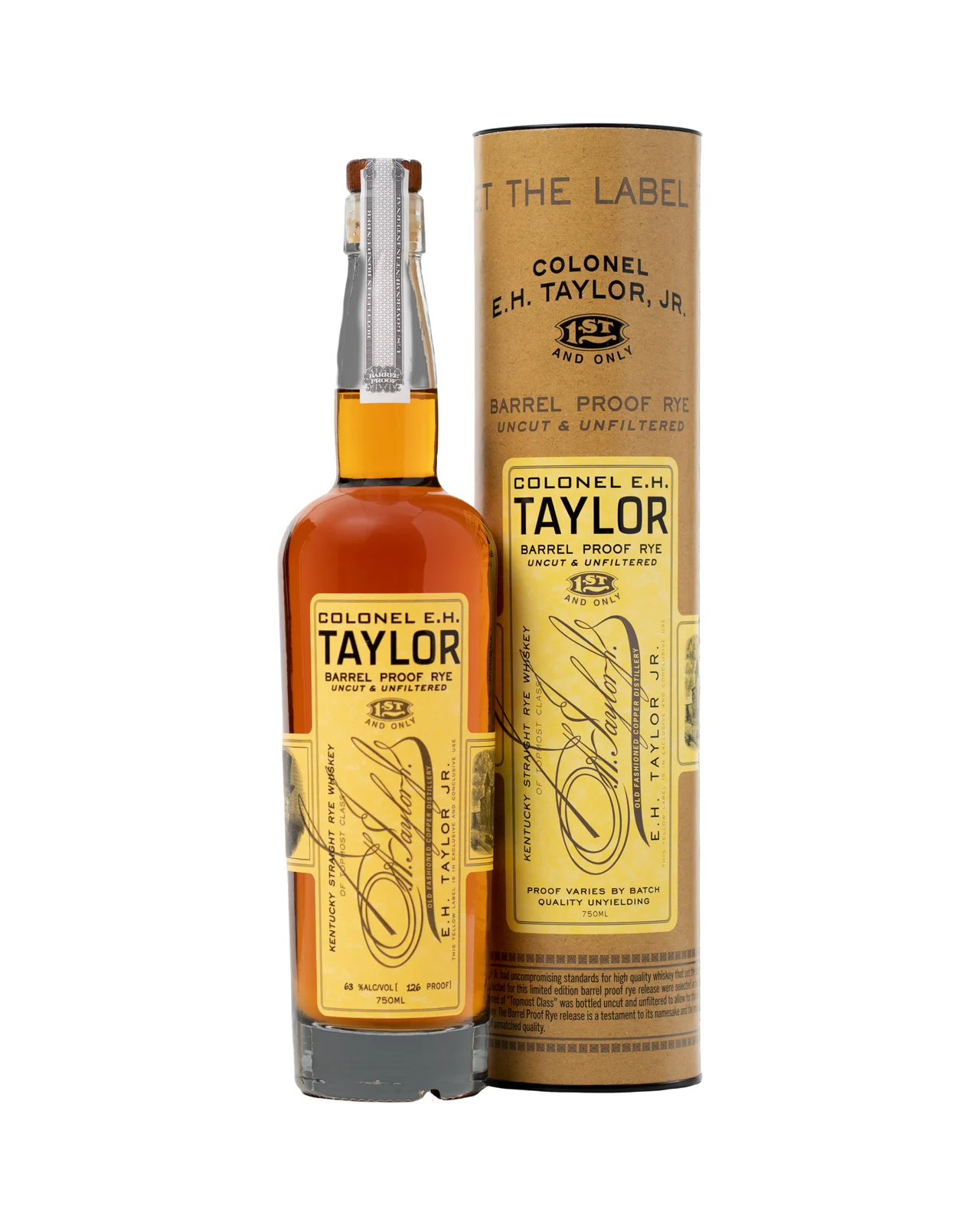 Colonel E.H. Taylor Barrel Proof Uncut & Unfiltered Kentucky Straight Rye Whiskey — Colonel E.H. Taylor