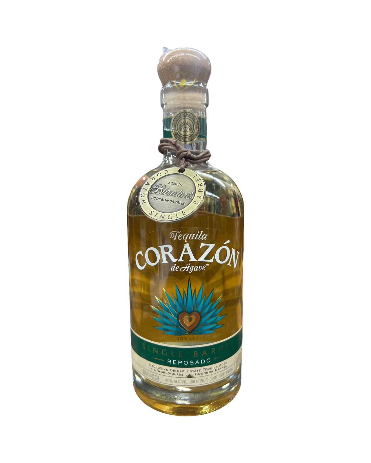 Corazon Single Barrel Aged in Blantion's Bourbon Barrels Barrel Select Waldorf Astoria Monarch Beach Reposado Tequila 750ml — Corazon