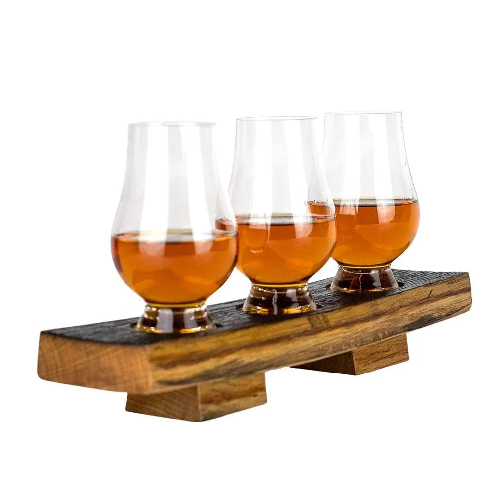 Custom Wooden Bourbon Tasting Flight Board — Tasting Gear