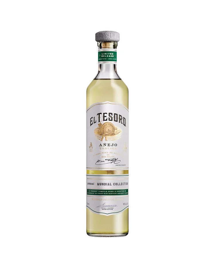 El Tesoro de Don Felipe Mundial Collection Laphroaig Casks 10 Year Old Scotch Whiskey Cask Anejo Tequila 750ml — El Tesoro de Don Felipe
