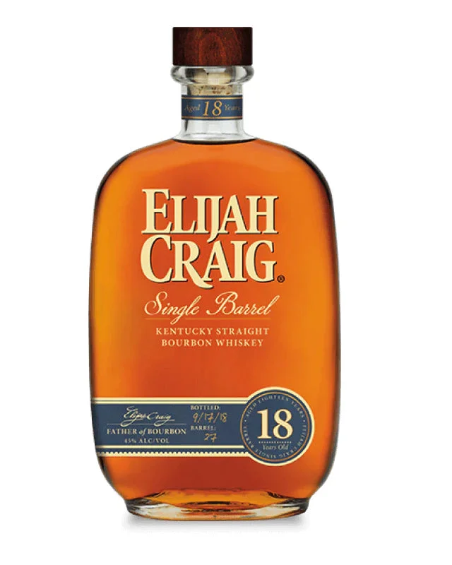 Elijah Craig 18 Year Old Single Barrel Kentucky Straight Bourbon Whiskey 750ml — Elijah Craig