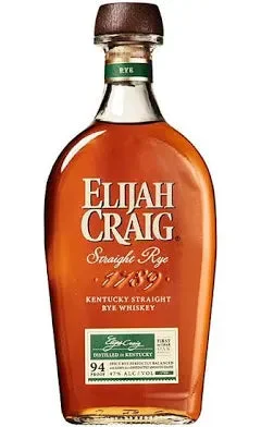 Elijah Craig Straight Rye Whiskey 750ml — Elijah Craig