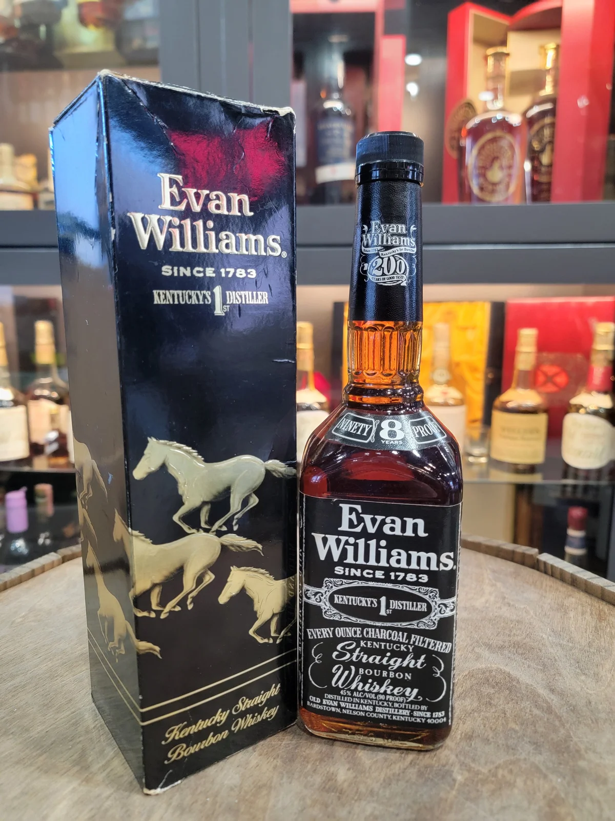 Evan Williams 8 Year Black Label - 1998 (Pre-Fire) — Evan Williams