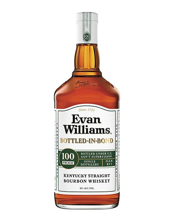 Evan Williams White Label Bottled in Bond Kentucky Straight Bourbon Whiskey 1.75Lt — Evan Williams