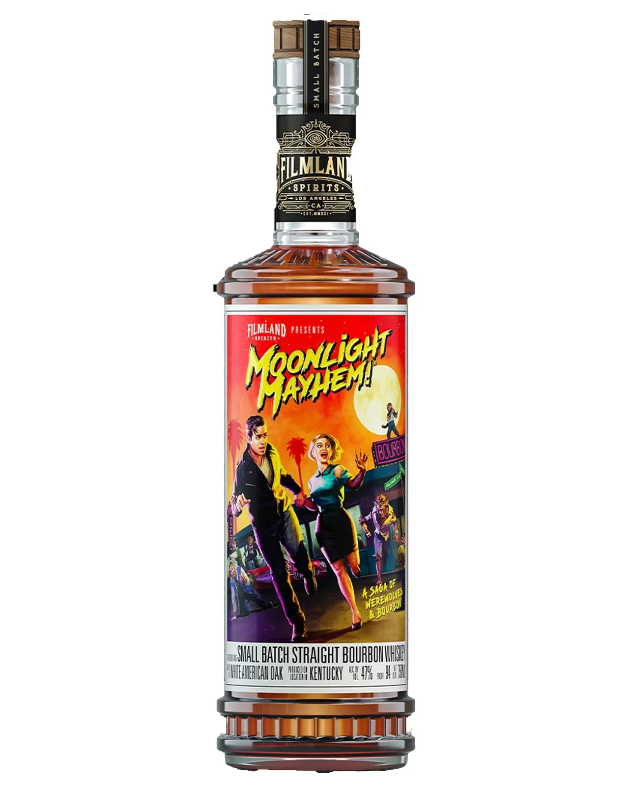 Filmland Spirits Moonlight Mayhem Small Batch Bourbon Whiskey 750ml — Filmland Spirits