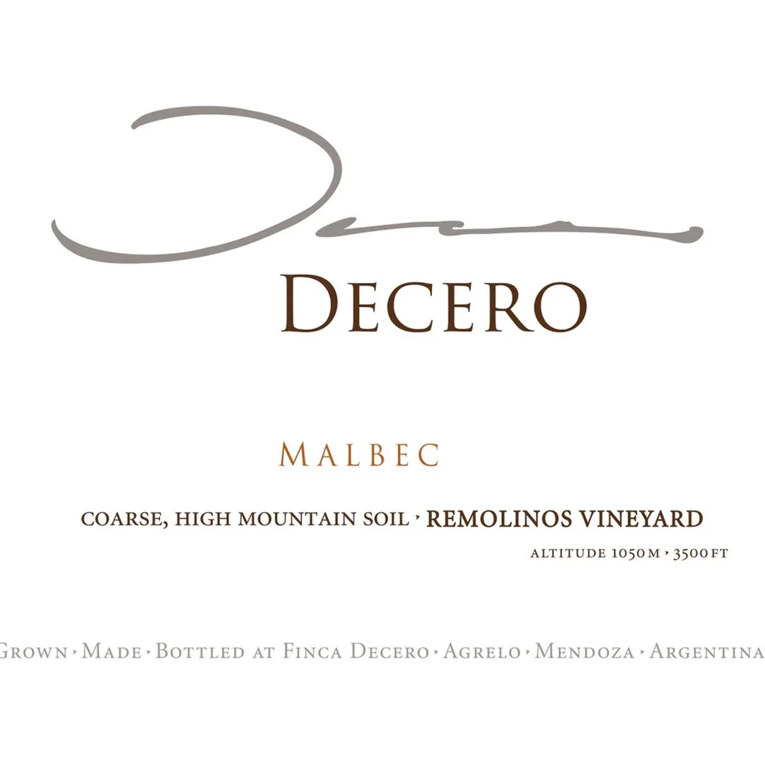 Finca Decero Agrelo Remolinos Vineyard Malbec 750ml — Finca