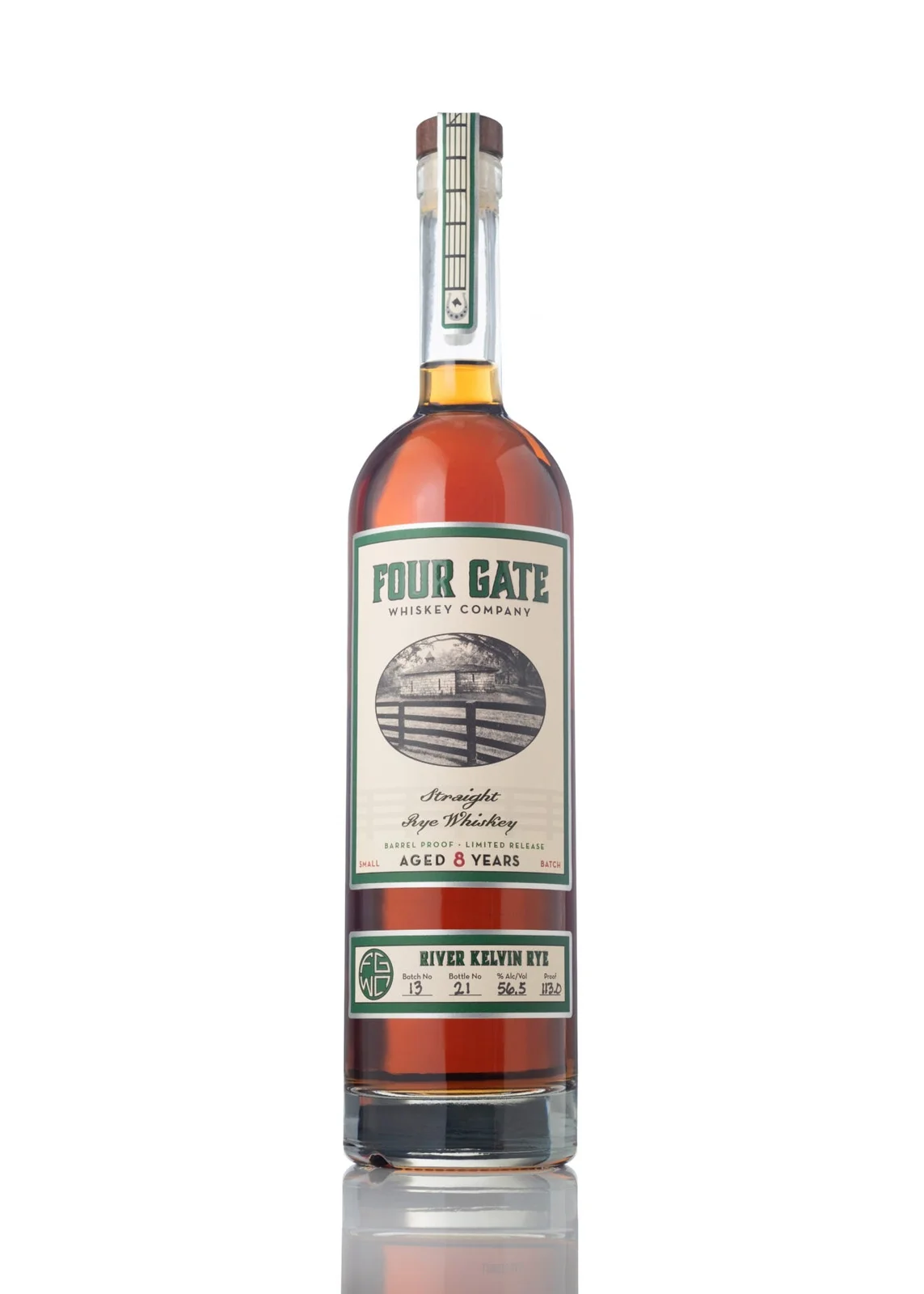 Four Gate River Kelvin 8 Year Old Straight Rye Whiskey 750ml — Four Gate