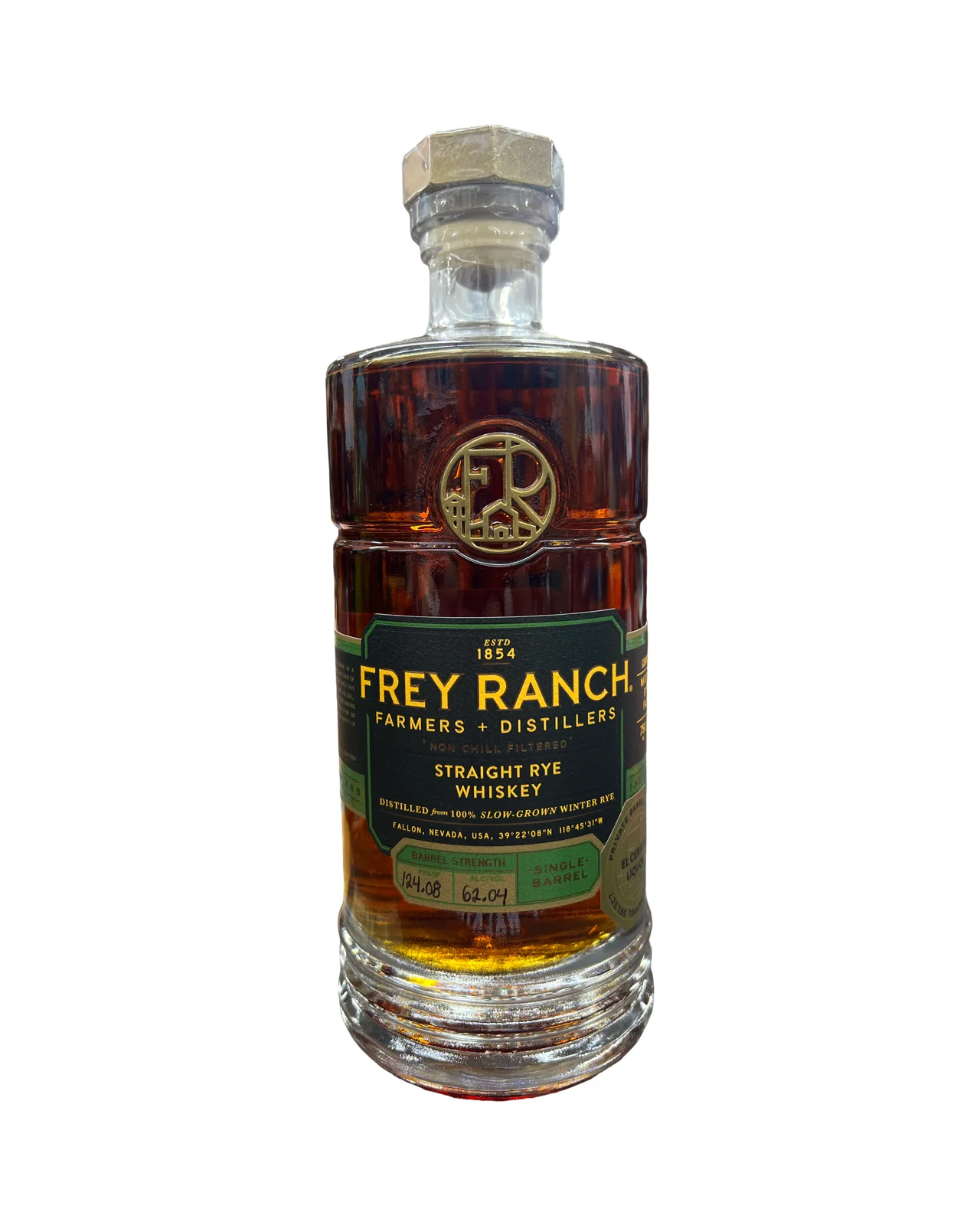 Frey Ranch Cask Strength Single Barrel Portage Liquors Exclusive Straight Rye Whiskey — Frey Ranch