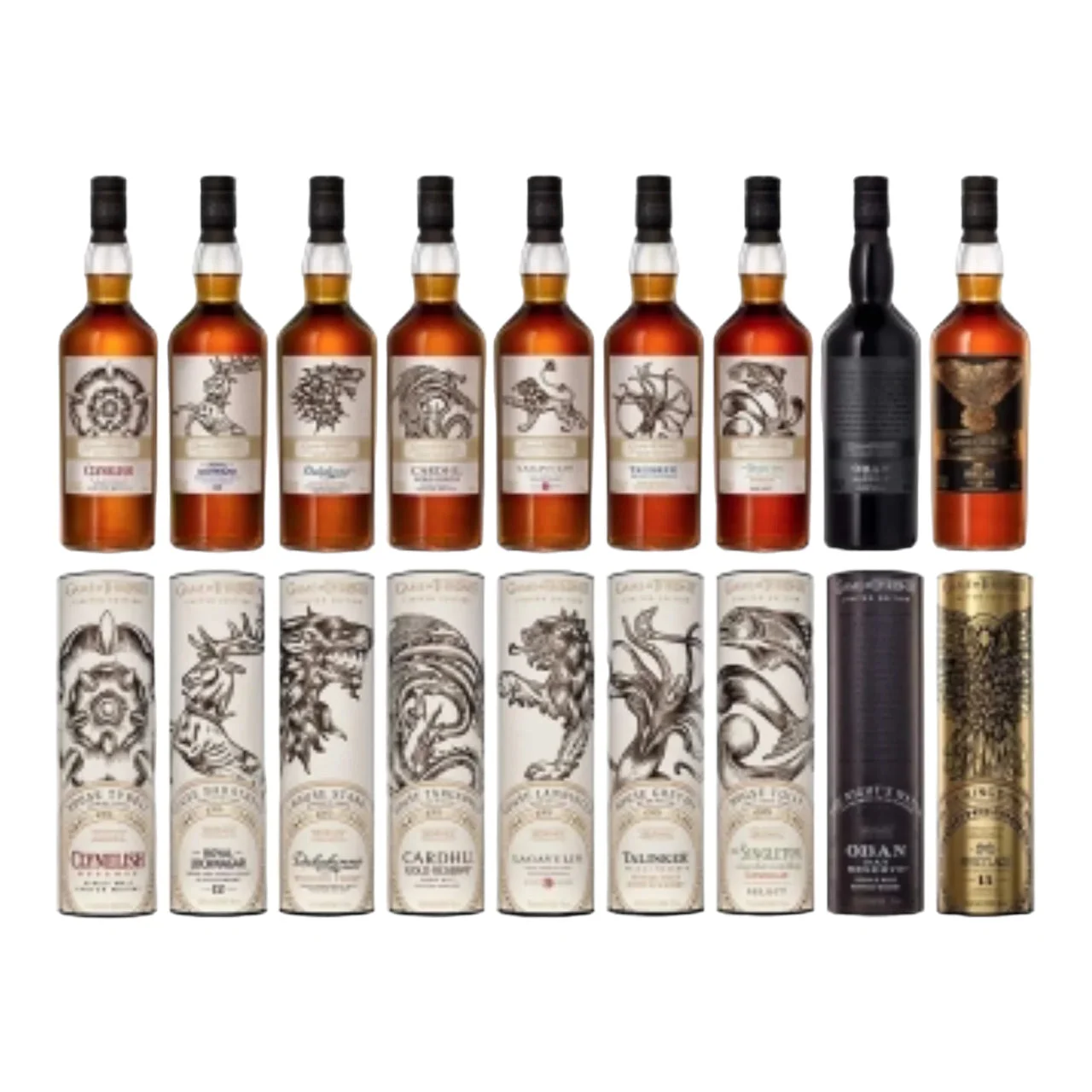 Game of Thrones Series Single Malt Scotch Whisky Complete Collection Set — Portage Liquors Liqour