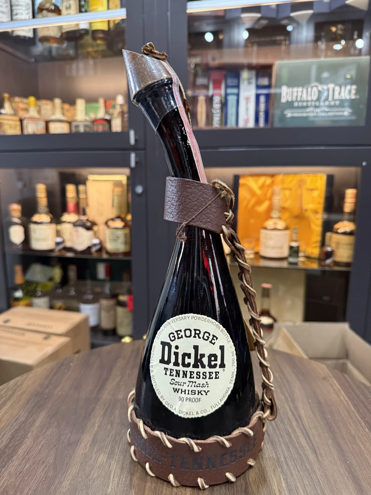 George Dickel Powderhorn Bottle — Portage Liquors