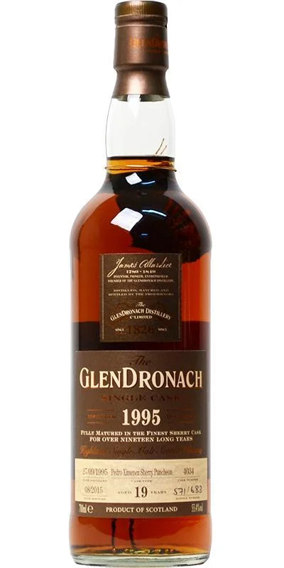 GlenDronach 1995 19 year Pedro Ximenez Sherry Puncheon Single Malt Scotch — Glendronach