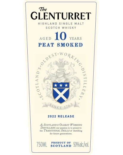 Glenturret Peat Smoked 10 Year Old Single Malt Scotch Whisky 750ml — Glenturret