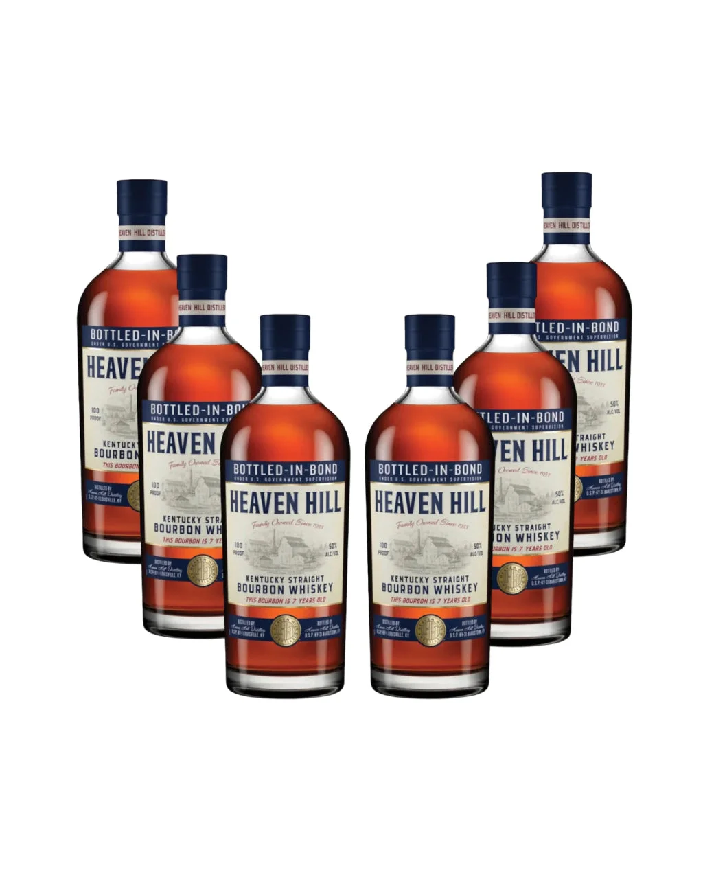 Heaven Hill 7 Year Old Kentucky Straight Bourbon Whiskey 6 Bottles Bundle Pack — Heaven Hill
