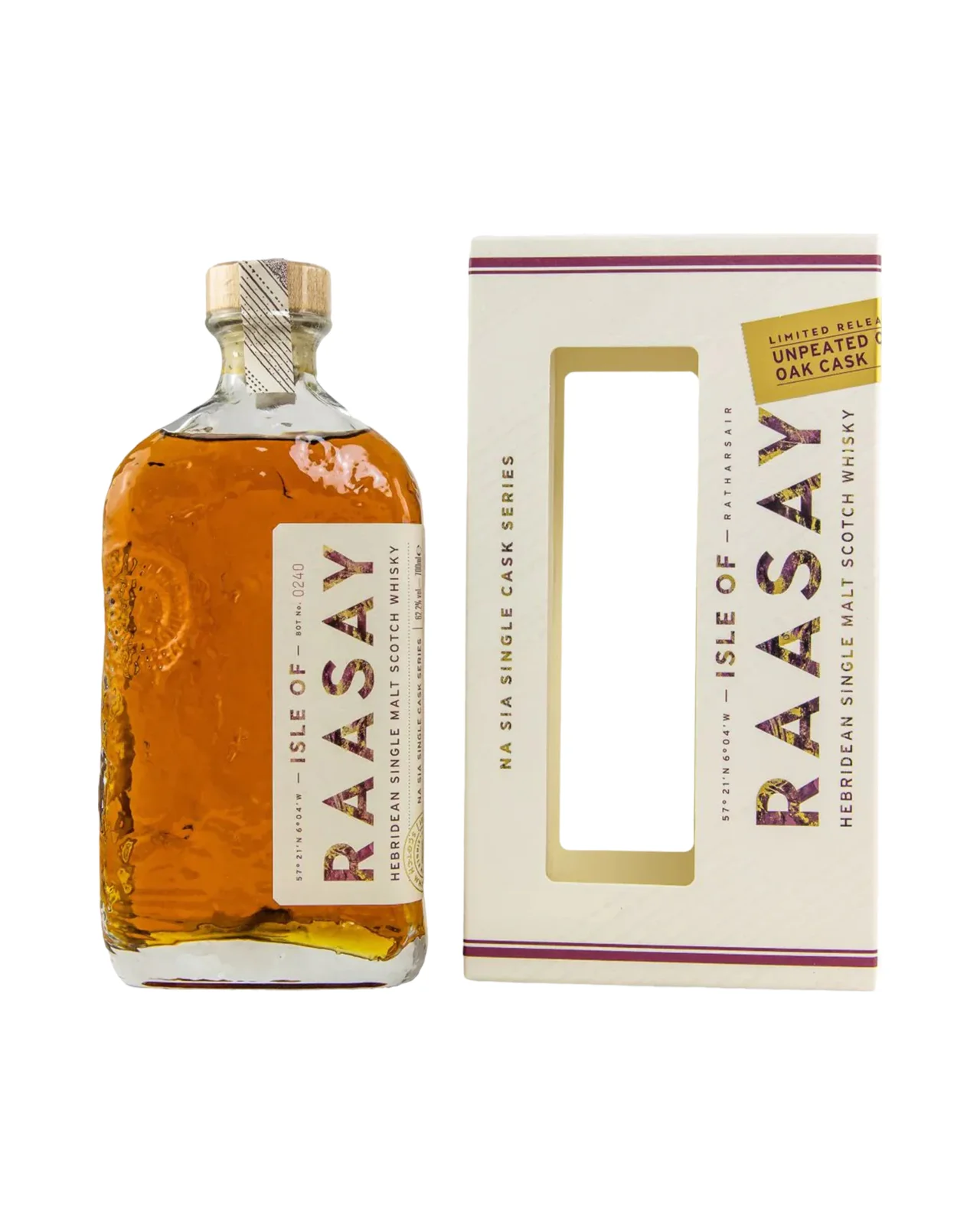 Isle of Raasay Na Sia Unpeated Ex-Bordeaux Single Cask 123.2 Proof Single Malt Scotch Whisky 700ml — Isle of Raasay