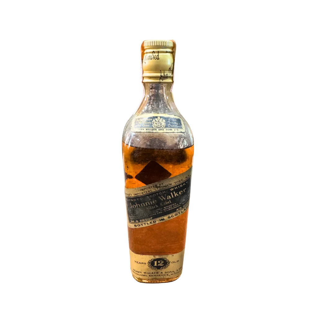 Johnnie Walker 12 Year Black Label Blended Scotch Whisky (4/5 Quart) - (1970s) — Johnnie Walker