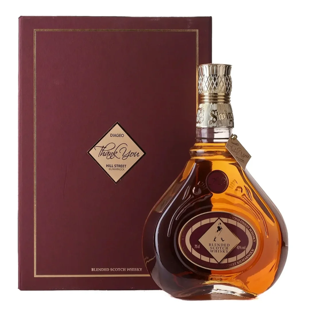 Johnnie Walker 50th Anniversary Diageo Thank You Hill Street Commemorative Swing Blended Scotch — Johnnie Walker