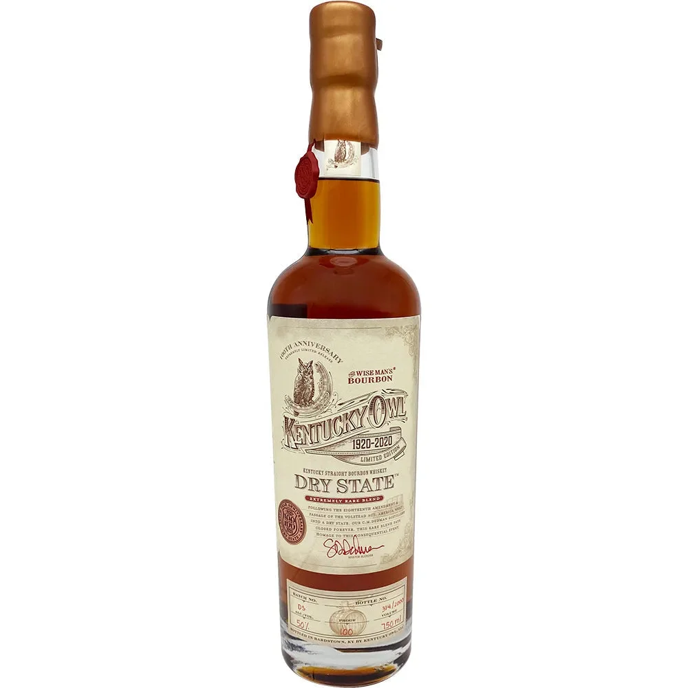 Kentucky Owl Dry State 100th Anniversary Limited Edition Straight Bourbon Whiskey 750ml — Kentucky Owl