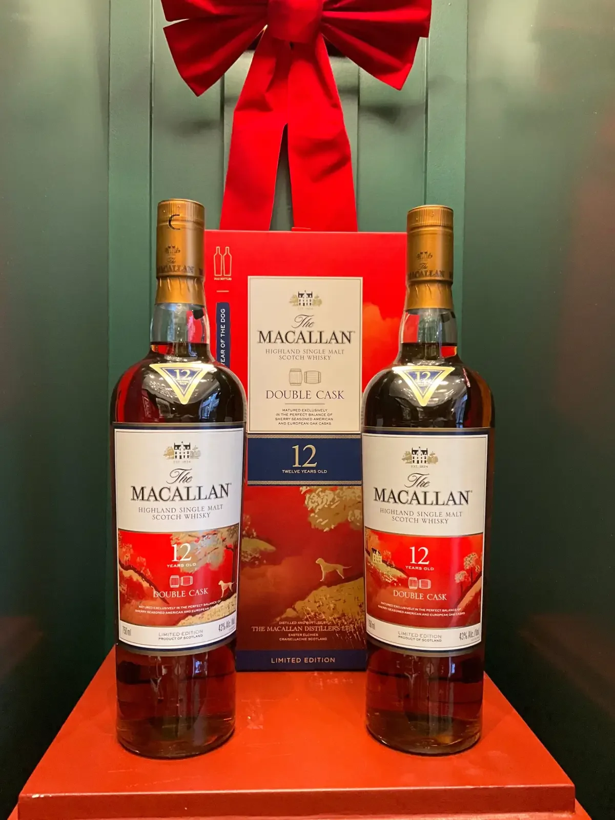 Macallan 12yo Year Of The Dog Double Cask set of 2 bottles — Macallan