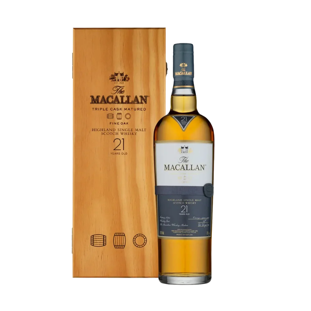 Macallan Fine Oak Scotch Single Malt 21 Year — Macallan
