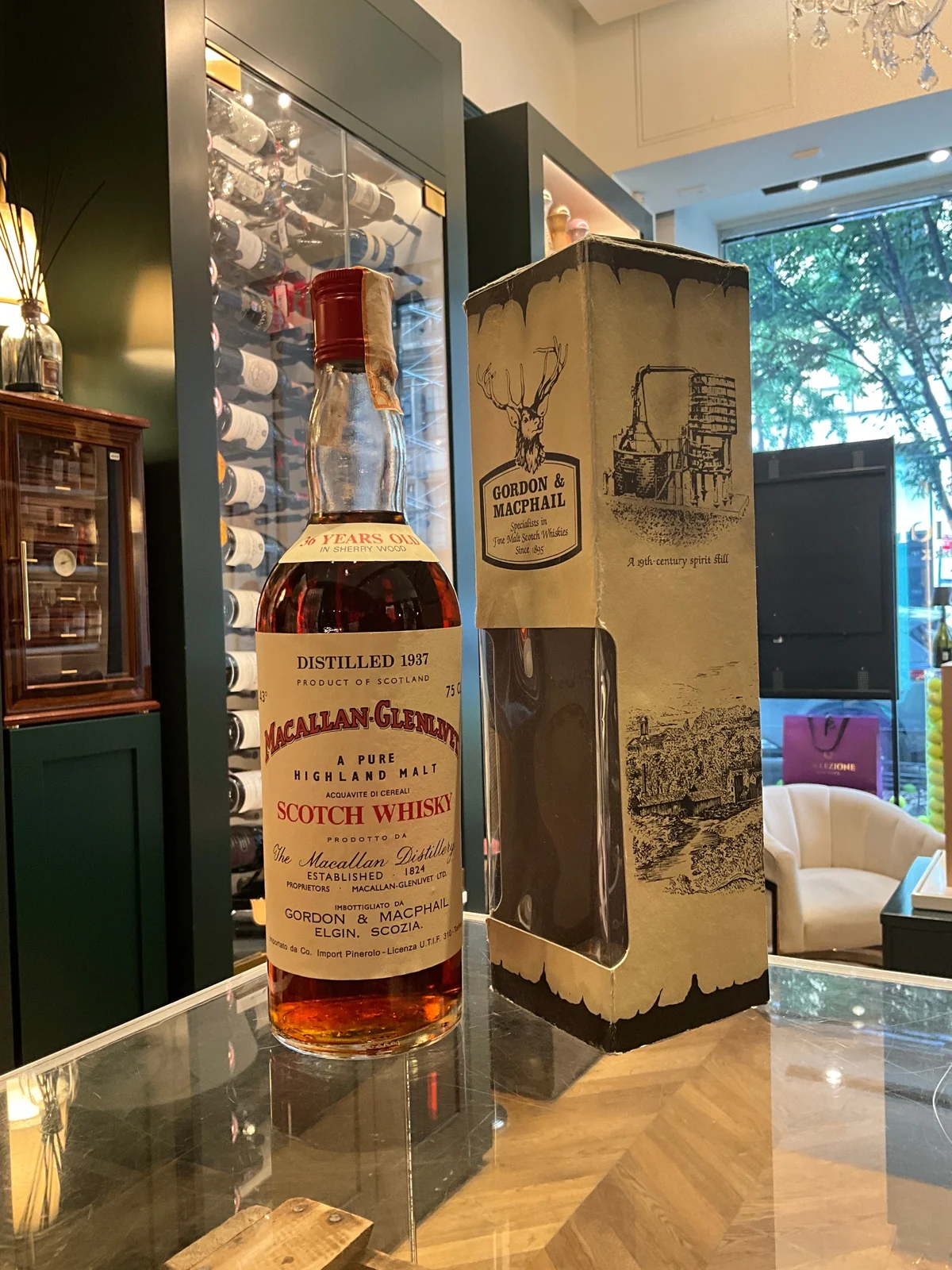 Macallan Glenlivet 1937 36yo Gordon Macphail Pinerolo Import 43%abv 75cl — Macallan Glenlivet