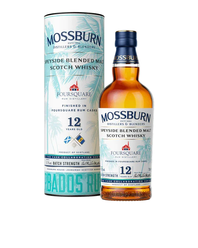 Mossburn Foursquare Rum Cask 12 Year Old Blended Malt Scotch Whisky — Mossburn