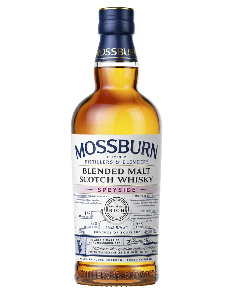 Mossburn Speyside Cask Bill 2 Rich Blended Malt Scotch Whisky 750ml — Mossburn