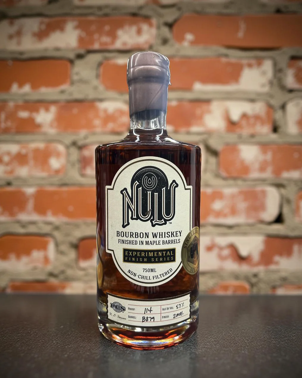 Nulu Finished In Maple Barrels Single Barrel Portage Liquors Store Pick Bourbon Whiskey — Nulu