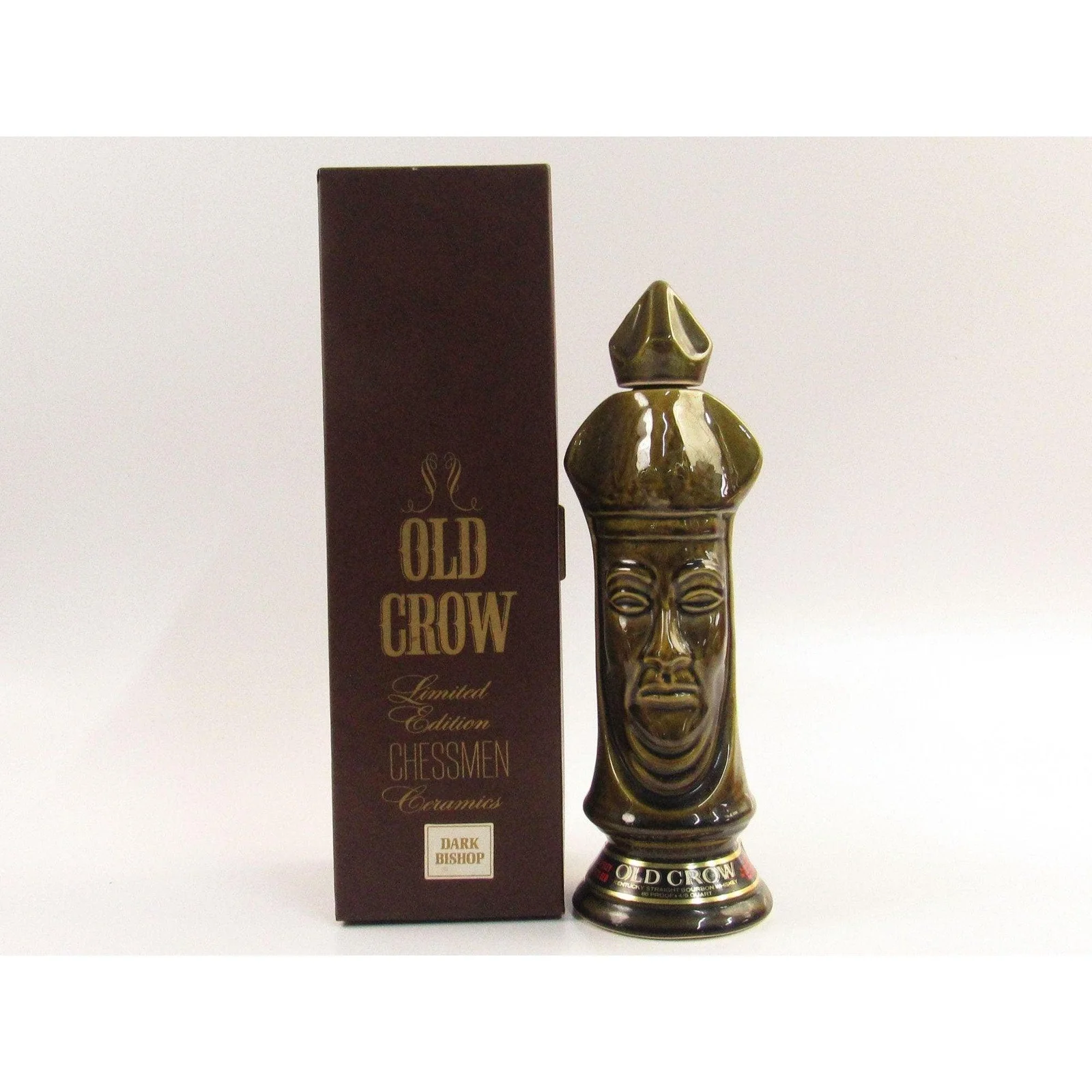 Old Crow Chessmen Dark Bishop 86 Proof (1969) 4/5 Quart — Old Crow