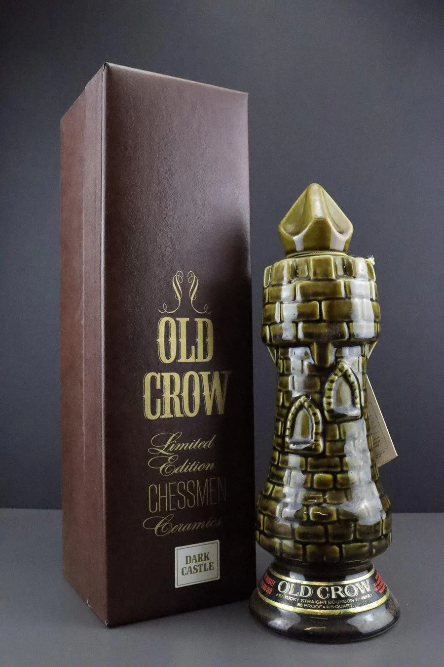 Old Crow Chessmen Dark Castle 86 Proof (1969) 4/5 Quart — Old Crow