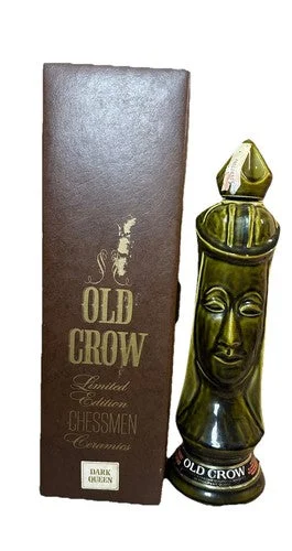 Old Crow Chessmen Dark Queen 86 Proof (1969) 4/5 Quart — Old Crow