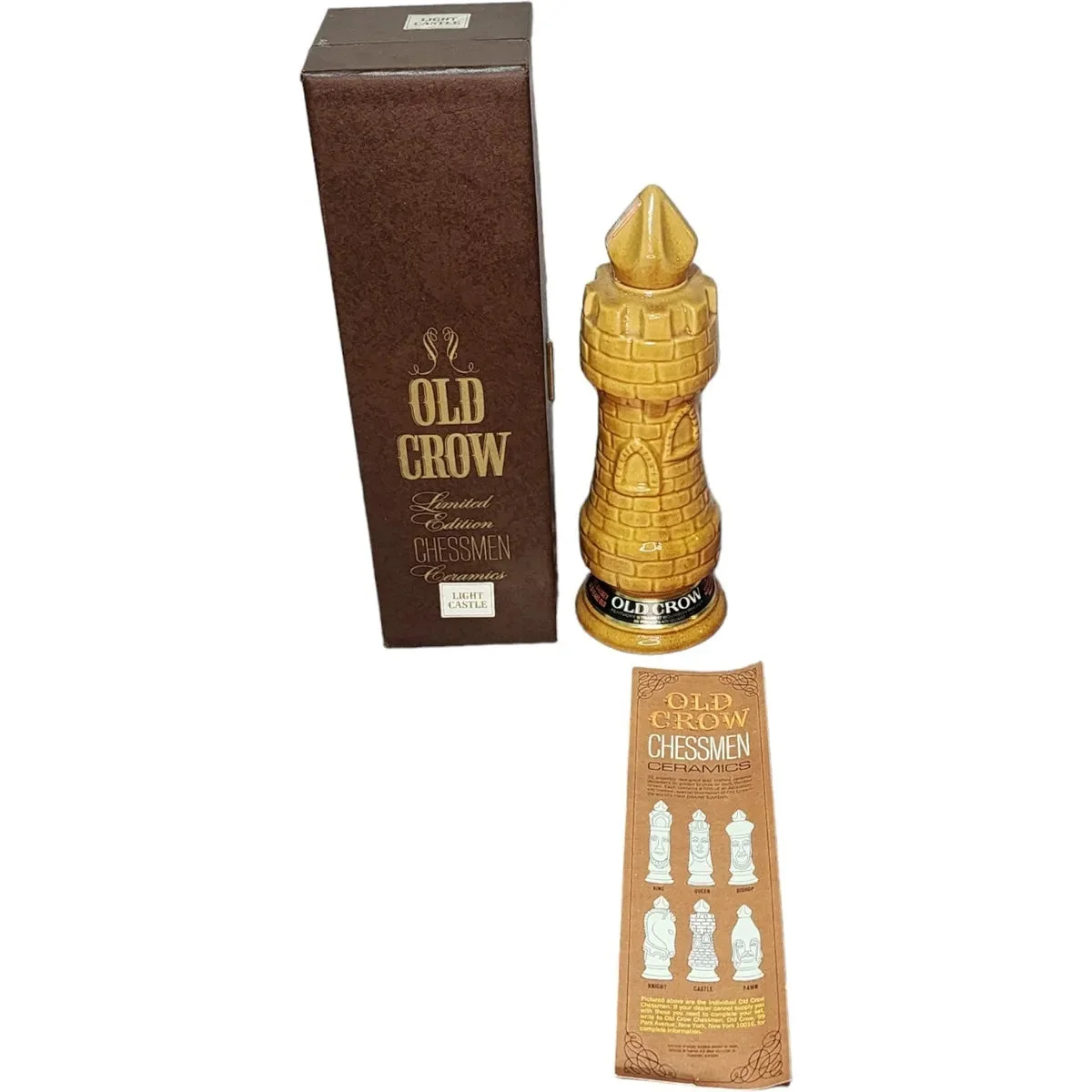 Old Crow Chessmen Light Castle 86 Proof (1969) 4/5 Quart — Old Crow