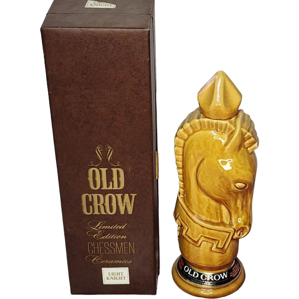 Old Crow Chessmen Light Knight 86 Proof (1969) 4/5 Quart — Old Crow