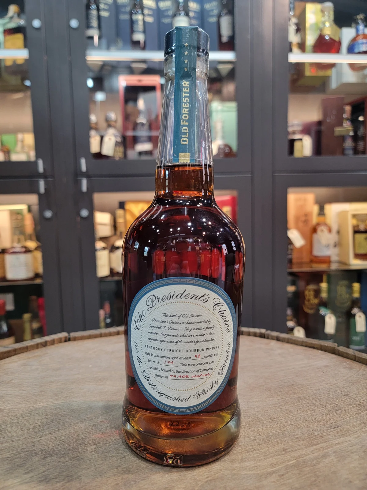 Old Forester - The President's Choice Bourbon - Barrel 194 (Aged at least 92 Months) — Presidents Choice