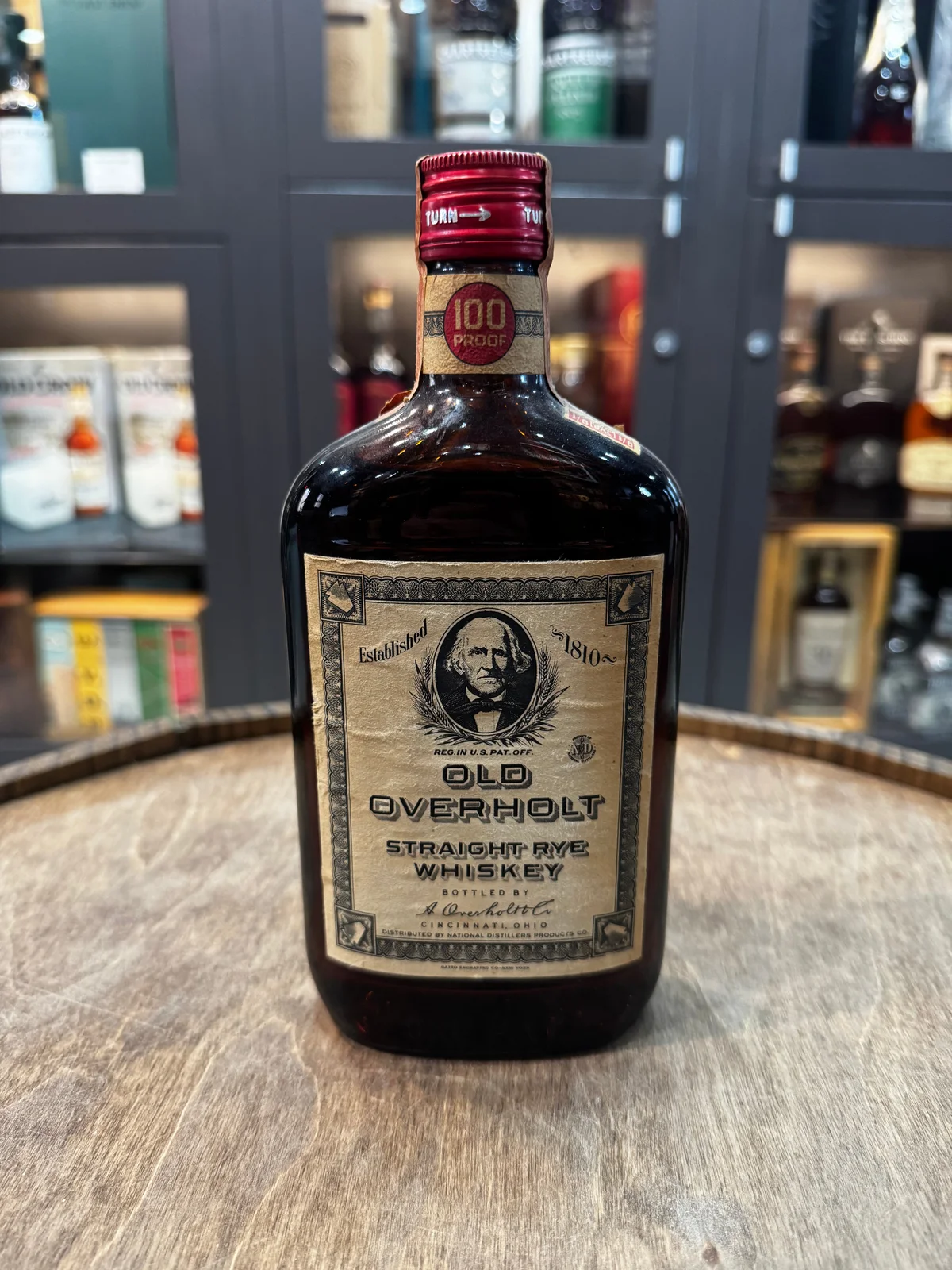 Old Overholt Straight Rye 100 proof NAS Early 1960s 1pint — Old Overholt