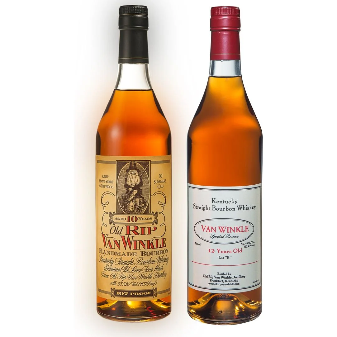 Old RIP Van Winkle 10 Year & Pappy Van Winkle 12 Year Lot B Value Bundle 750 mL — Pappy Van Winkle