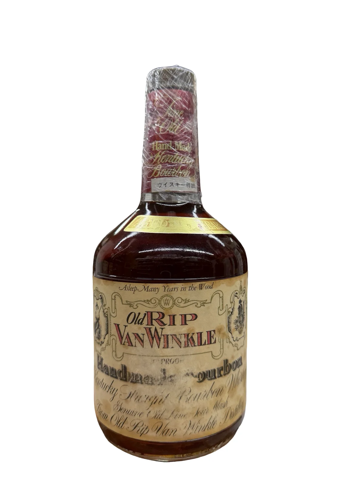 Old Rip Van Winkle Japanese Export 90 Proof Bourbon late 1970s-early 1980s Stitzel-Weller — Old Rip Van Winkle