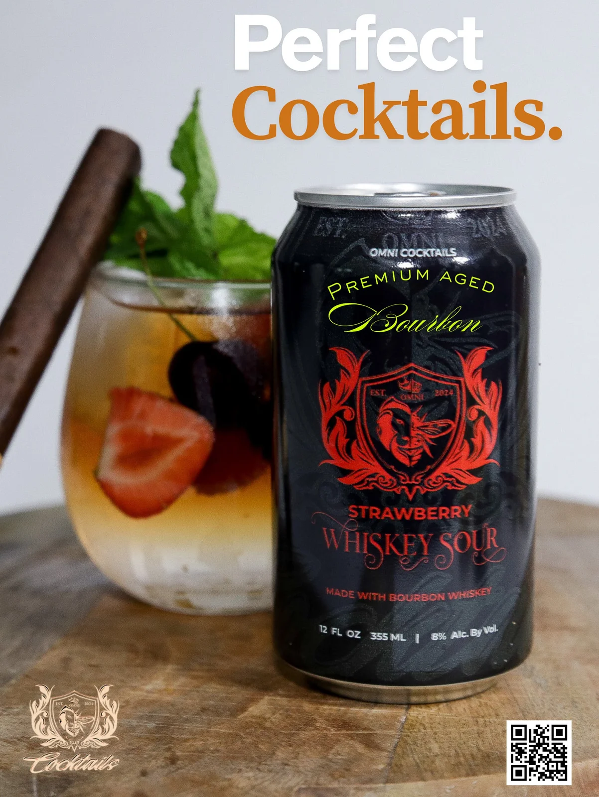 Omni Cocktails - Strawberry Whiskey Sour - 24 Cans — Portage Liquors
