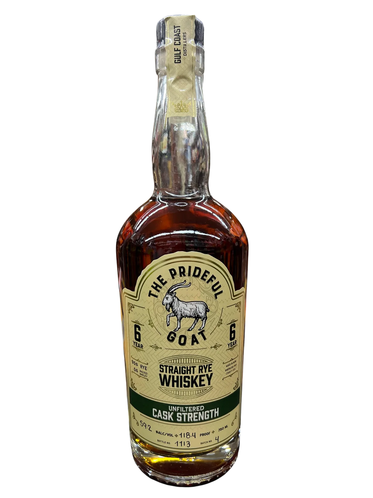 Prideful Goat 6 Year Old Straight Rye Whiskey — Prideful Goat