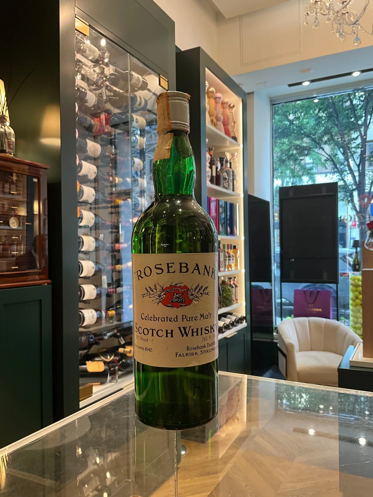 Rosebank Celebrated Pure Malt Scotch 1970s 75cl 40%abv Giaccone Import — rosebank