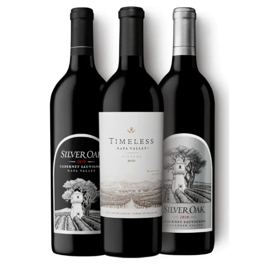 Silver Oak Napa & Alexander Valley Cabernet & Timeless Napa Valley Red Bundle 750mL — Timeless