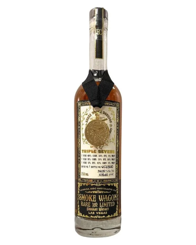 Smoke Wagon Rare and Limited Triple Sevens 7 Year Old Batch 1 Straight Bourbon Whiskey 750ml — Smoke Wagon